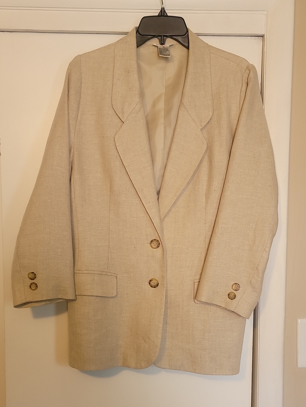 Vintage Talbots Neutral Linen Blazer